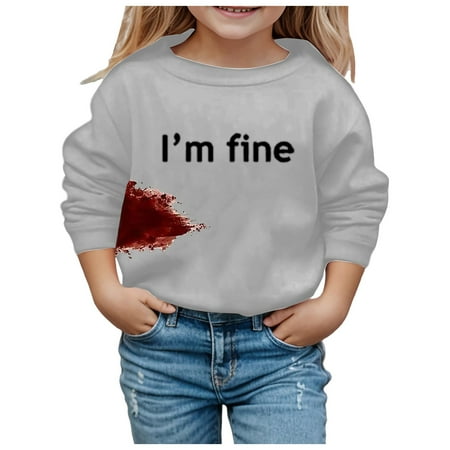 

Children s Winter Fashion Festival Printed Solid Color Hoodless Long Sleeved Hoodie Casual and Comfortable Coat Cropped Sweatshirt Zip up Youth Stylish Clothes Youth Large 4t Pullover Sweatshirt Teen