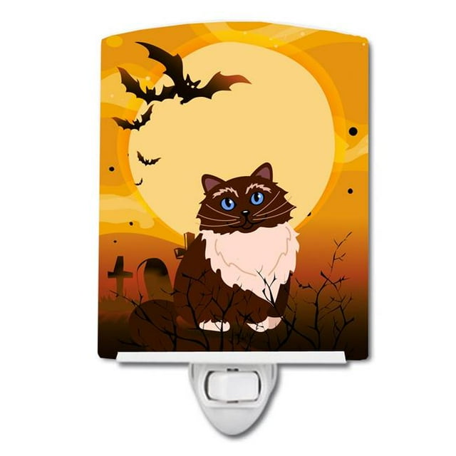 Carolines Treasures BB4446CNL Halloween Himalayan Cat Ceramic Night Light