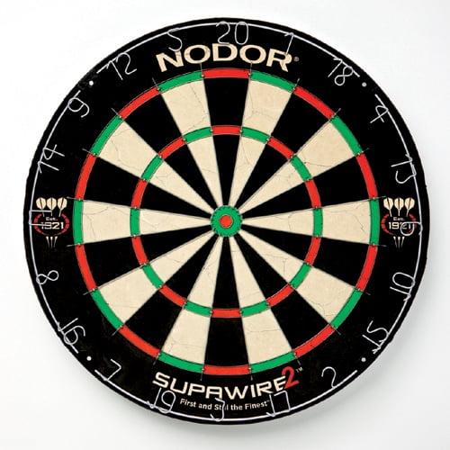 Nodor Supawire 2 Cible de Fléchettes Premium - Sans Agrafes avec une Cible Plus Grande et des Rebonds Réduits