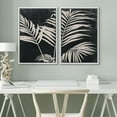 thumbnail image 3 of IDEA4WALL Framed Canvas Print Wall Art Set Mid-Century Geometric Palm Leaf Plants Fine Art Decorative Bohemian Minimalist Chic Artwork for Living Room, Bedroom, Office - White 24"x36"x2, 3 of 5