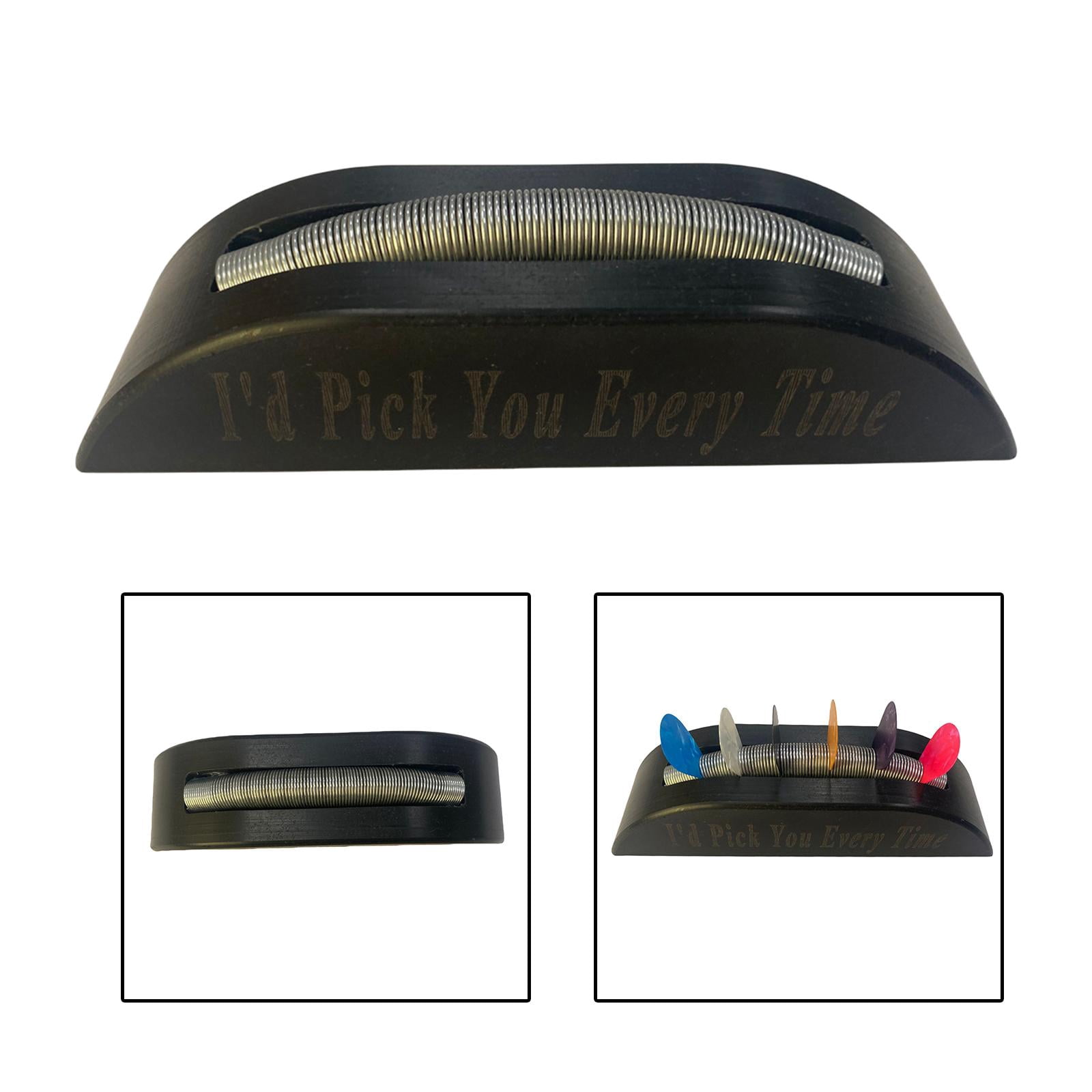 LeeQinersw Guitar Paddle Storage Base, Guitar Pick Spring Clamping Box, Guitar Pick Storage