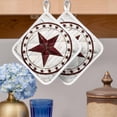 thumbnail image 2 of Texas Star Red Pot Holders for Kitchen Heatproof Potholder, 5 Pack Retro Wood Farmhouse Country Western Hot Pads Multipurpose Oven Pads Cloth Potholders Trivet for Cooking Baking, 2 of 8