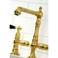 thumbnail image 4 of Kingston Brass KS7277PKLBS Duchess Bridge Kitchen Faucet with Brass Side Sprayer, Brushed Brass, 4 of 7