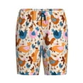 thumbnail image 4 of Wukai Cute Chickens Men’s Short Pajama Pants With Pockets Soft Sleep Pj Shorts for Men-Small, 4 of 6