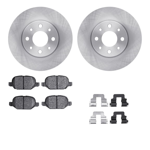Dynamic Friction Company Rear Brake Rotors with 5000 Advanced Brake Pads includes Hardware 6512-07030