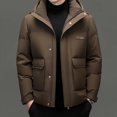 thumbnail image 3 of Chaqueta corta de plumón 2024, abrigos de invierno con capucha para hombre, ropa de diseñador para hombre, plumón de pato, chaqueta acolchada para hombre, abrigos para hombre, 3 of 5