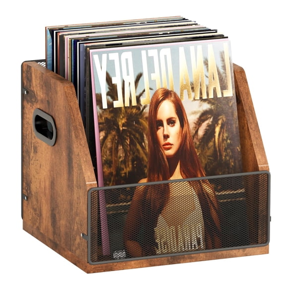 Caja de discos de vinilo Homeiju para almacenamiento de discos de vinilo, 60 LPs
