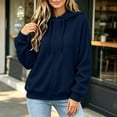 thumbnail image 5 of Full Zip Hoodie Sweatshirts for Women,Oversized Long Sleeve Drop Shoulder Casual Sweatshirt with Drawstring Hooded,Vacation Travel Outfit, 5 of 6