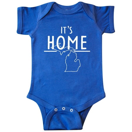 

Inktastic It s Home- State of Michigan Outline Gift Baby Boy or Baby Girl Bodysuit