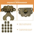 thumbnail image 3 of Shisuyan Rectangular Hasp Latch Golden Iron 14Pcs 1.57X1.41X0.39in, 3 of 9