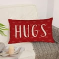 thumbnail image 5 of Happy Valentines Day Pillow Covers 12x20 Set of 4 Wedding Anniversary Throw Pillow Covers Red Love Heart Kisses Hugs Be Mine Cushion Covers Pillow Cases for Outdoor Couch Sofa Decoration(12X20), 5 of 5