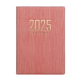 thumbnail image 2 of Cuaderno planificador con calendario 2025, agenda para el hogar, oficina, útiles escolares portátiles, planificador semanal y mensual de 365 días A7 Rosa, 2 of 8