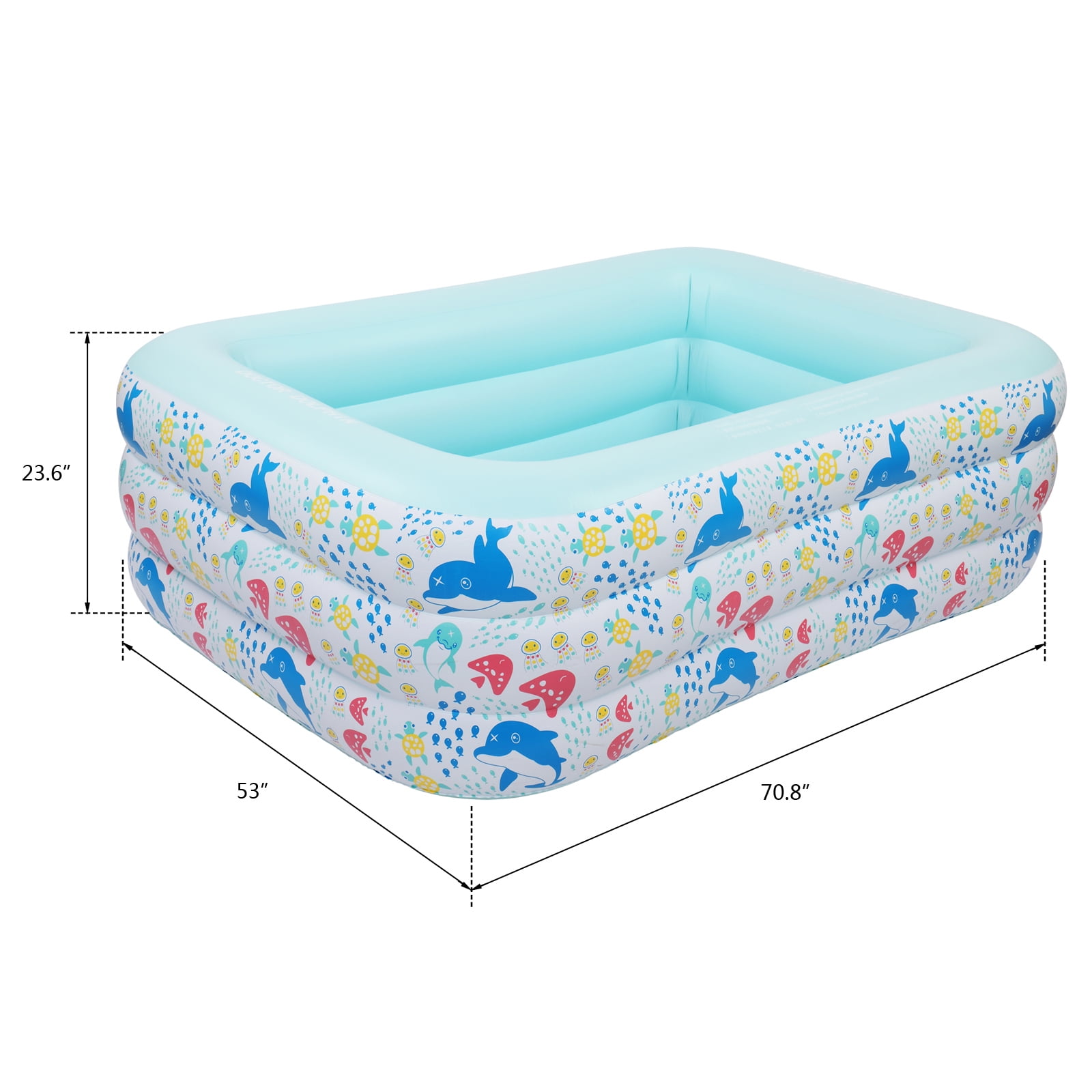 Inflatable Swim Pool for Kids, Thick Wear Backyard Water Pools Party, Dolphin Inflatable Swim Pool for Kids, Thick Wear Backyard Water Pools Party, Dolphin