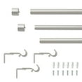 thumbnail image 5 of Eclipse Curtain Rod Iron Brushed Nickel 42 - 120 Inch Adjustable Decorative Cap, 5 of 6