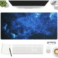 thumbnail image 2 of Gaming Mouse Pad Blue Galaxy Desk Mat XXL Extended Anime Large Mouse Pad Gaming Keyboard Mouse Mat Desk Pad for Computer Laptop Non-Slip Rubber Base Mousepad with Stitched Edges, 2 of 5