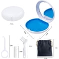 thumbnail image 4 of Étui de Rétention, Étui d'Alignateur avec Miroir, Support Rond de Rétention avec Outil de Retrait d'Aligner, Brosse et Mâcher, Ensembles de Sacs de Corde (Blanc Extérieur Bleu Intérieur), 4 of 6