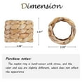 thumbnail image 3 of GoXteam Napkin Rings Set of 12, Hand-Woven Farmhouse Natural Water Hyacinth Napkin Rings, Holiday Party, Christmas, New Year Eve, Thanksgiving Dinnerware, Easter Napkin Rings, 3 of 7