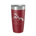 thumbnail image 1 of Bayou D'Arbonne Lake Map Tumbler Travel Mug Insulated Laser Engraved Coffee Cup Louisiana 20 oz Maroon, 1 of 1