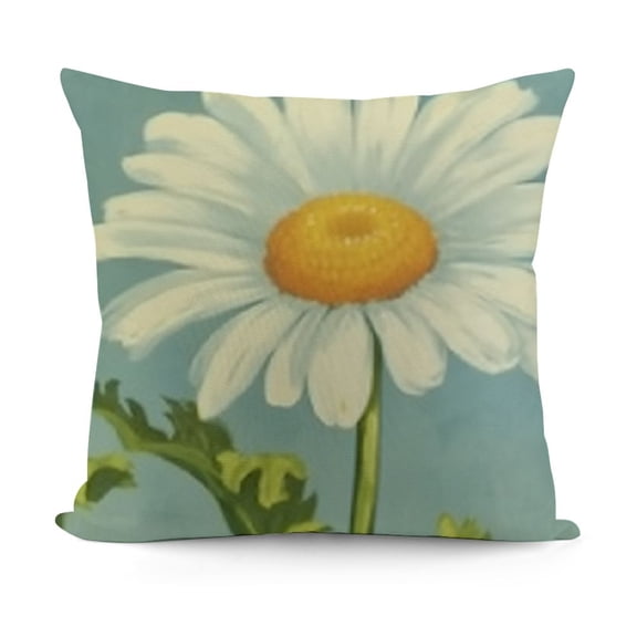 YINGXI Spring Pillow CoverWatercolor Daisy Hello Spring Decorations Farmhouse Seasonal Pillow Case Decor for Sofa Couch(Green 12x12in