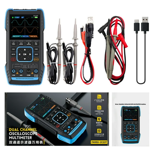 2C23T Handheld Digital Dual Channel Oscilloscope Multimeter 3in1 SignalGenerator Optional