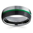 thumbnail image 2 of Black Tungsten Wedding Band Gray Tungsten Ring Anniversary Ring Men & Women Gunmetal Tungsten Ring Green Ring, 2 of 2