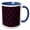 Blue/White, variant on 3drose, Deep Pink Geometrical Abstract Circle Pattern Background Design, 11oz Two-tone Red Mug