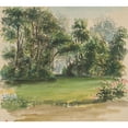 thumbnail image 2 of Ladislav Mednyánszky 13x12 Black Ornate Wood Framed Double Matted Museum Art Print Titled: Park in Stražky (1870-1880), 2 of 5