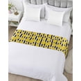 thumbnail image 5 of Xipuska Yellow Summer Lemon Bed Runners for Twin Size Bed, Decorative Bed Throws for Foot of Bed, Black Stripe Farmhouse Vintage Botanical Bed Runner Sofa Throw Bedding Scarf Slipcover for Bedroom, 5 of 6