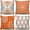 Burnt Orange, variant on Decorative Throw Pillow Covers 18x18 inch Set of 4,Orange and White Modern Simple Square Pillow Case Cushion Cover for Sofa Couch Farmhouse Outdoor Living Room (Burnt Orange and White)