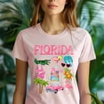thumbnail image 5 of Colorful Florida Travel Shirt – Flamingo, Palm, and Margarita Beach Tee , Royal, Size 5XL, 5 of 6
