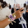 thumbnail image 5 of PENIKOKO Elegant Artificial Flower Wrist Corsage Set, Round Design, 3.1x5.5x2.0in, Perfect for Weddings & Proms, 5 of 8