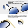 thumbnail image 6 of Joopin Retro Polarized Square Sunglasses Spring Hinge Metal UV400 Protection Mens Womens for Driving Traveling Fishing, 6 of 8