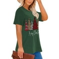 thumbnail image 2 of Anbech Christmas Trees Shirt Women Plus Size Graphic Top Merry Christmas Letter Short Sleeve Tshirt, 2 of 10