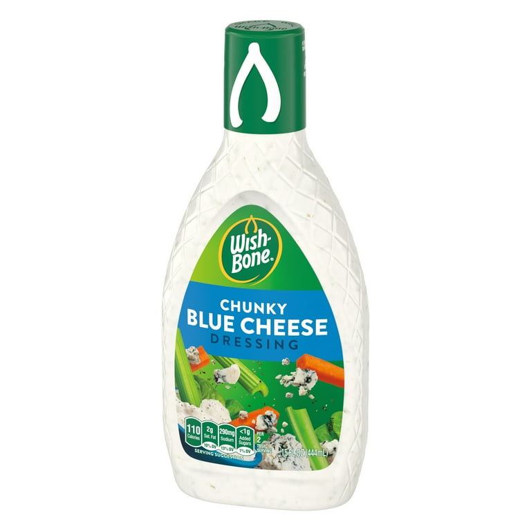 Wish-Bone Chunky Blue Cheese Salad Dressing 15 fl oz with Real Blue Cheese  - Walmart.com