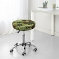 thumbnail image 5 of Aircraft Green Camouflage Round Bar Stool Seat Covers, Elastic Round Chair Cover Stool Seat Slipcover Bar Stool Cushions Round Pad for 12-14 inch, 5 of 5