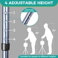 thumbnail image 2 of Lefeke Folding Cane with Seat, Portable Adjustable Walking Cane with Padding Cushion ,Cane Seat for Seniors with LED Light, Sturdy Crutches Stool, Supports up to 330 lbs(Grey Pad), 2 of 8