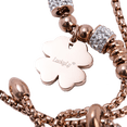 thumbnail image 4 of Pulseras de Mujer con Dije de Trébol de Buena Suerte LuckyLy, Acero Inoxidable con Zirconia Cúbica, Modelo Tea dorado UNITALLA, 4 of 7
