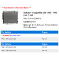 thumbnail image 2 of Radiator - Compatible with 1983 - 1996 Ford F-350 - Spectra Premium, 2 of 2