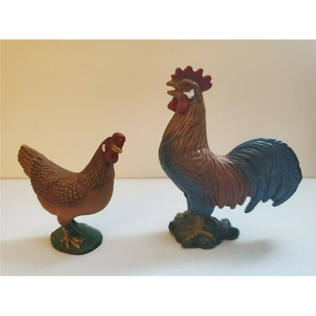 Jouet de Coq - Rouge&44; Bleu & Brun