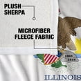 thumbnail image 4 of Logovision Blanket, 50"x60", Illinois Flag Silky Touch Sherpa Back Super Soft Throw Blanket, 4 of 5