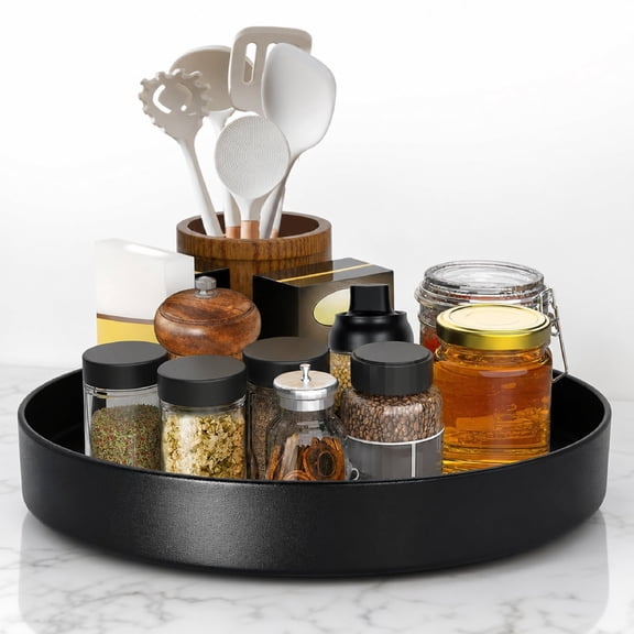 Lazy Susan Organizer, 12 Inch Anti-Rust Metal Turntable for Cabinet, Kitchen, Bathroom and Spices
