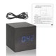 thumbnail image 4 of Cubo De Madera Moderno Diseño Digital Led Despertador De Escritorio Control De Voz Termómetro Temporizador Calendario seitruly HA025891-03, 4 of 5