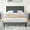 Dark Gray, variant on LEGAHOME Twin Bed Frame, Upholstered Platform Bed with Headboard and Footboard, Modern Twin Size Bed Frame, Heavy Duty Single Bed Frame, No Box Spring Needed, Gray