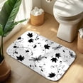 thumbnail image 6 of 1pc Black and White Absorbent Non-Slip Bathroom Thickened Flannel Rug Decor,Soft,Quick Drying,Suitable For Indoor/outdoor Use,Bathrooms,Bedrooms,Kitchens,Terrace,Laundry Rooms,16"x24", 6 of 7