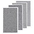 thumbnail image 1 of Uxcell 1792 Pcs 4 Hojas de Pegatinas de Rhinestone Negros 3/4/5/6 mm Piedras Preciosas Autoadhesivas para Decoración de Bricolaje, 1 of 5