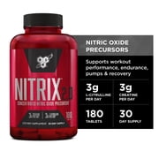 BSN NITRIX 2.0, Workout Supplement, Nitric Oxide Precursors, 180 Tablets, 60 Servings