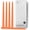 Orange, variant on 12 count White Taper Candles, 10 Inch Unscented Long Candles White, Low Heat Romantic Candlesticks for Couples, Wedding, , Dinner,