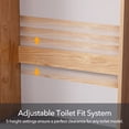 thumbnail image 6 of OONNEE Over-The-Toilet Storage Cabinet, Freestanding Bathroom Space Saver Organizer with Soft-Close Doors and Adjustable Shelf, Modern Wood & White, 70.5" H, 6 of 11