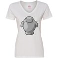 thumbnail image 3 of Inktastic Cute Kawaii Manatee Women's V-Neck T-Shirt, 3 of 5