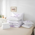 thumbnail image 6 of jejeloiu Personalized Letter X Bedding Comforter Set 7 Pieces,Monogrammed Theme Full Bedding Set,Ribbon Bow Knot Fitted Sheet Flat Sheet,Ultra Soft Bedroom Decor Reversible, 6 of 8